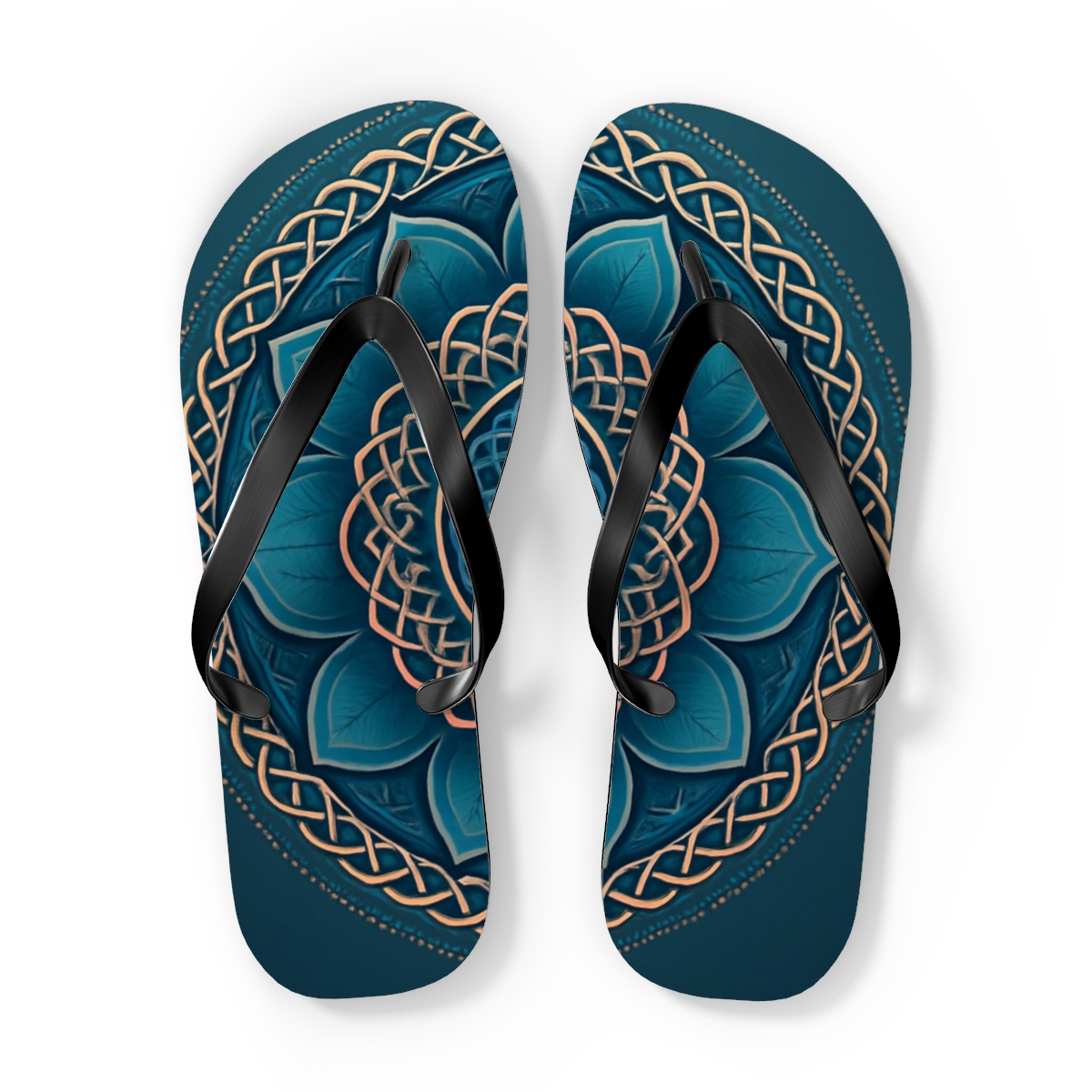 Prismatic Lattice Rosette soft sole flip flops