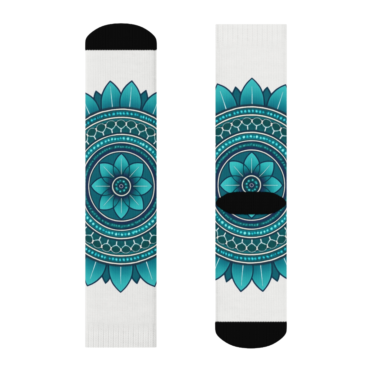 Prismatic Lattice Rosette designer logo socks