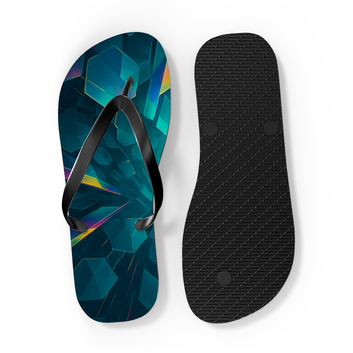 Prismatic Mantis Shrimp Pulse custom flip flops