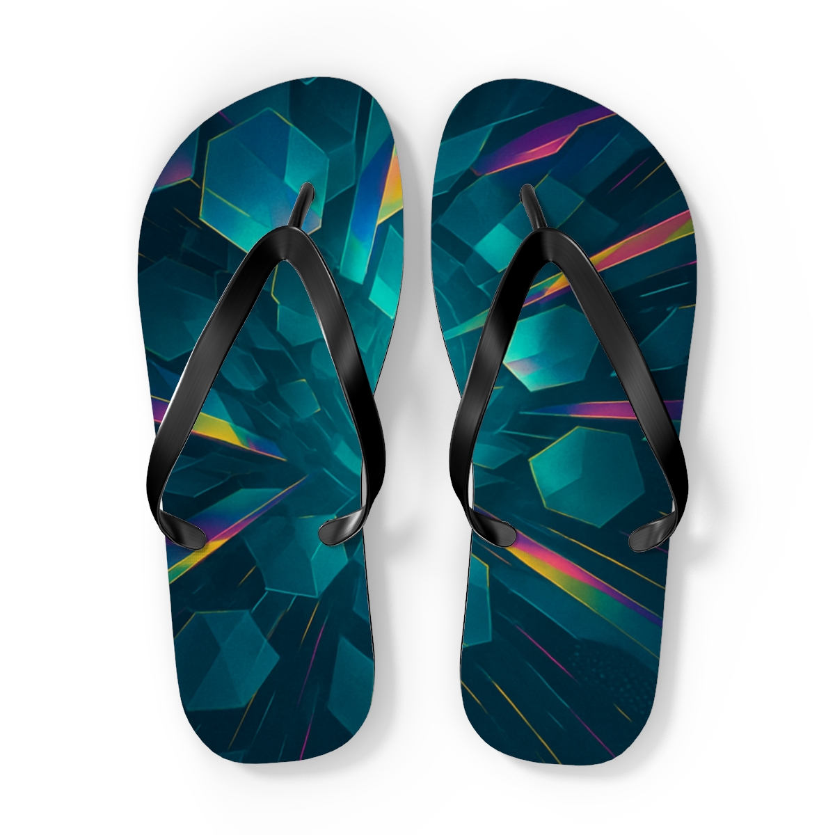 Prismatic Mantis Shrimp Pulse custom flip flops