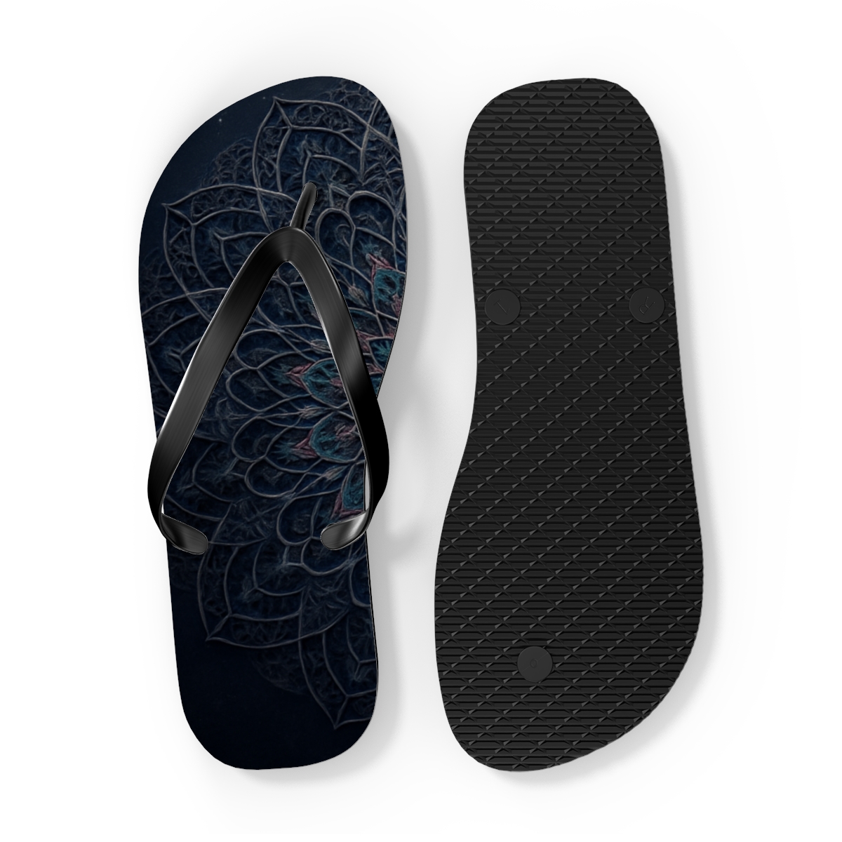 Prismatic Orbit Filigree trendy printed flip flops