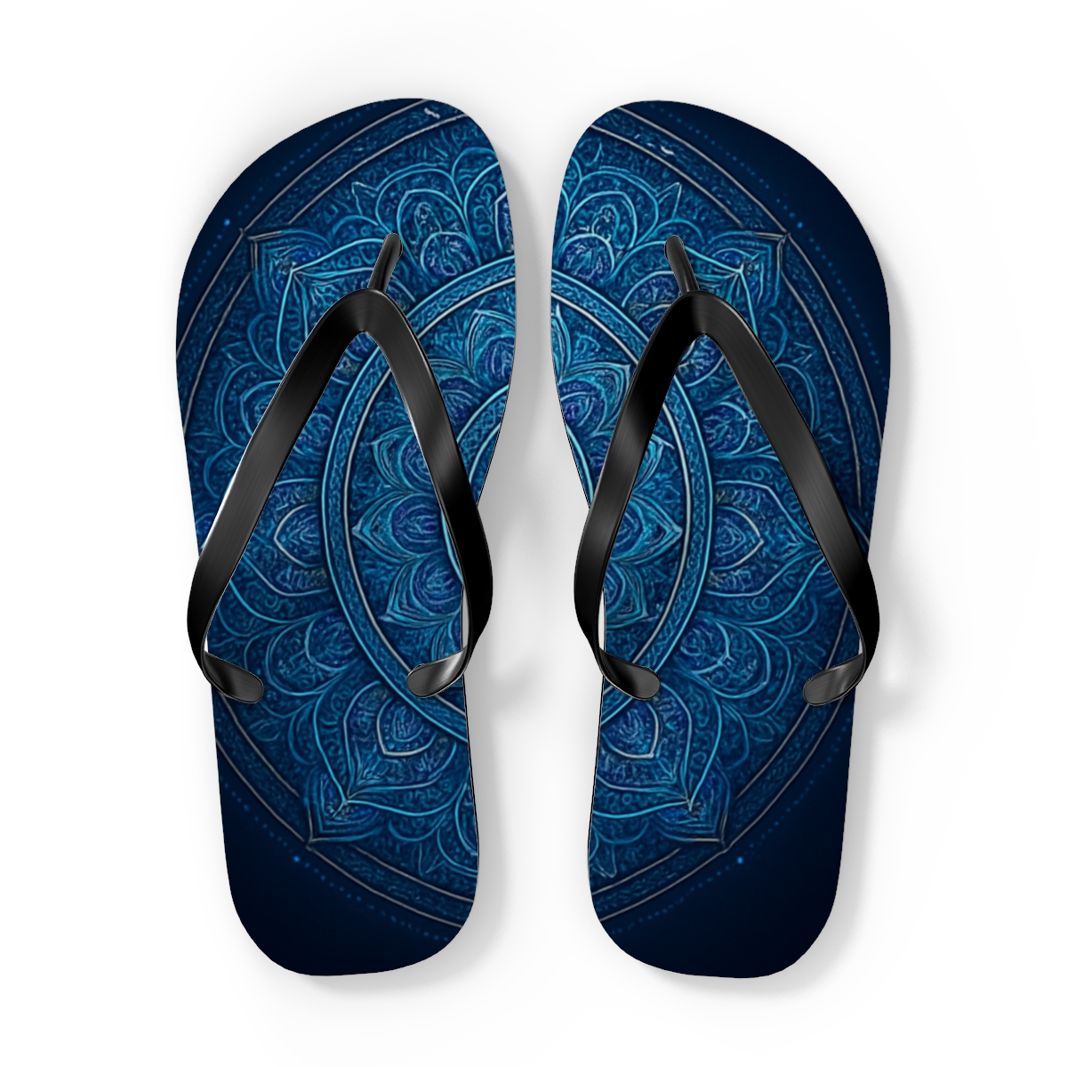 Prismatic Orbit Filigree Mandala custom flip flops