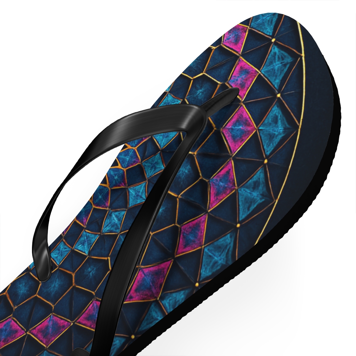 Prismatic Orbit Lattice comfortable casual flip flops