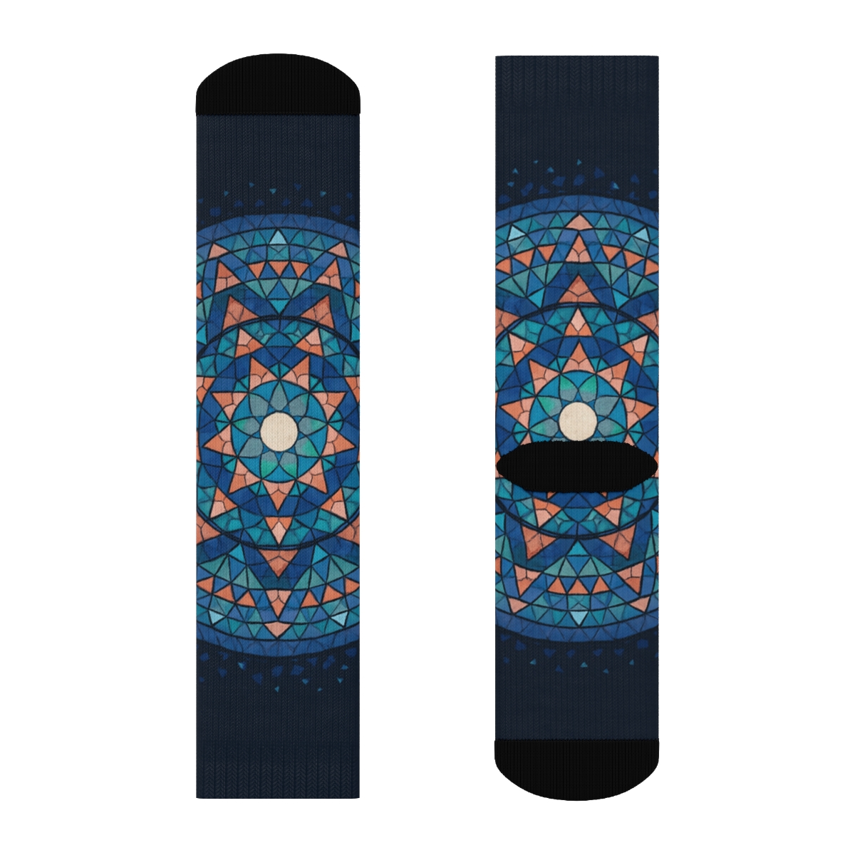 Prismatic Orbit Mosaic comfortable cotton socks