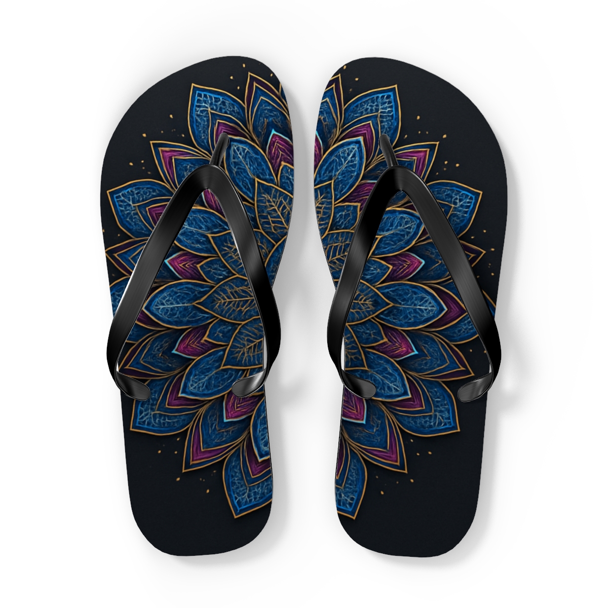 Prismatic Orbital Filigree Wheel trendy printed flip flops