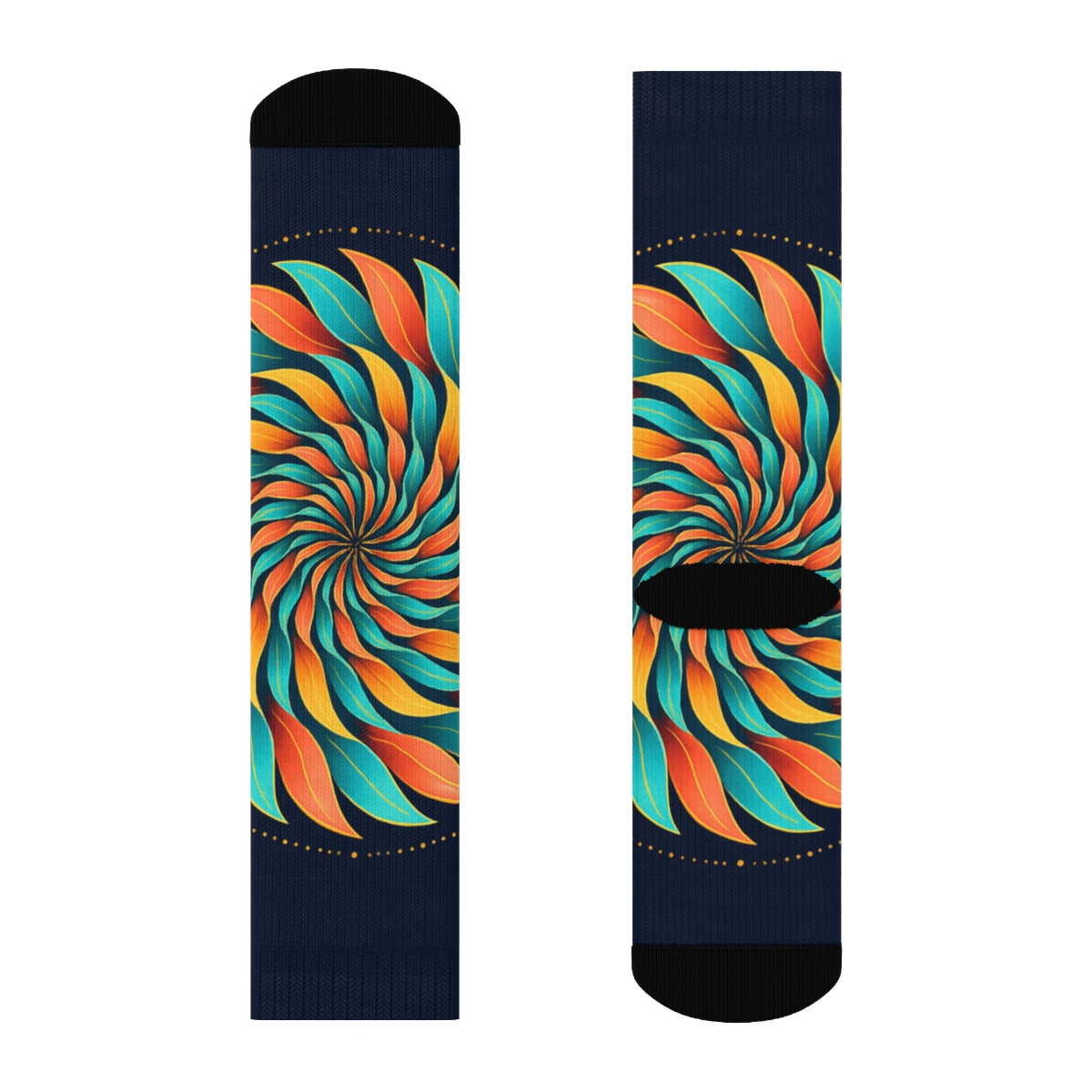 Prismatic Petal Helix custom socks