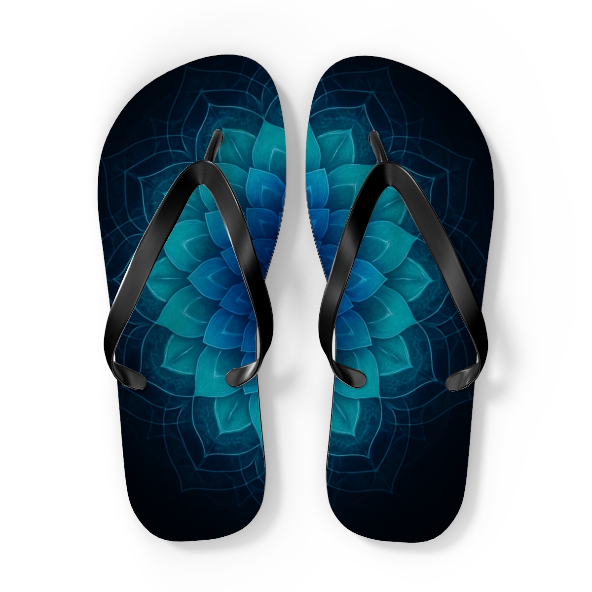 Prismatic Petal Orbit custom flip flops