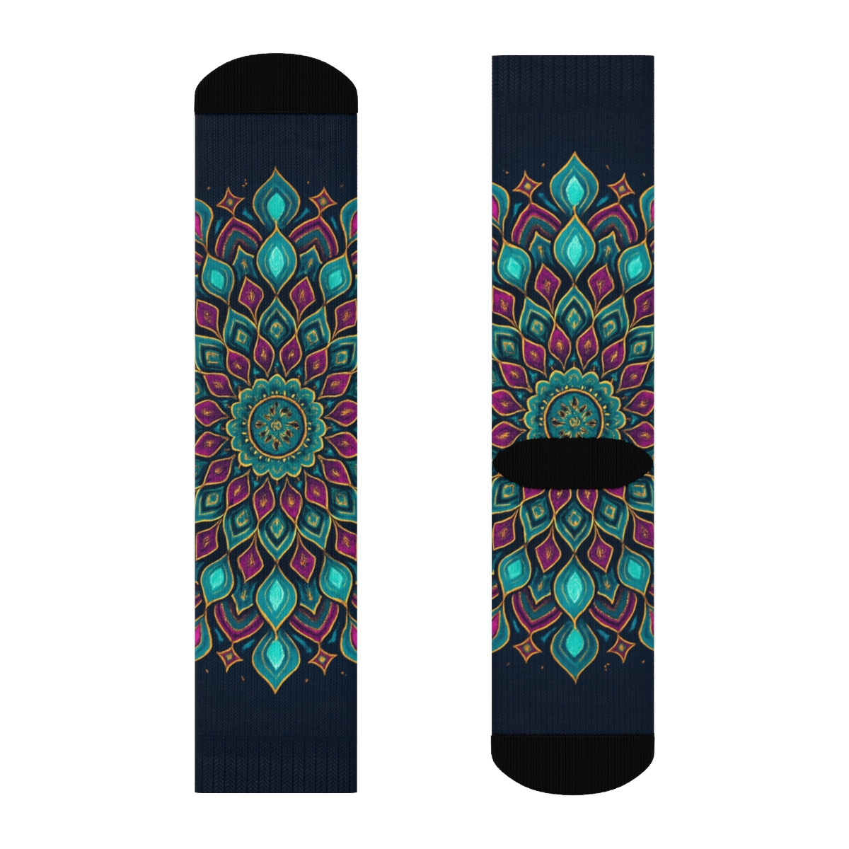 Prismatic Radial Petal Array designer logo socks