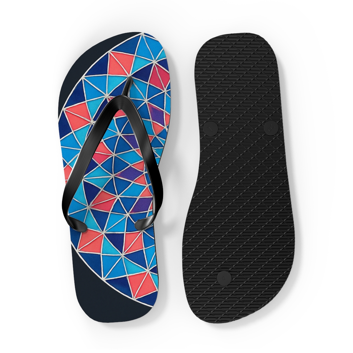 Prismatic Ring Mosaic comfortable casual flip flops