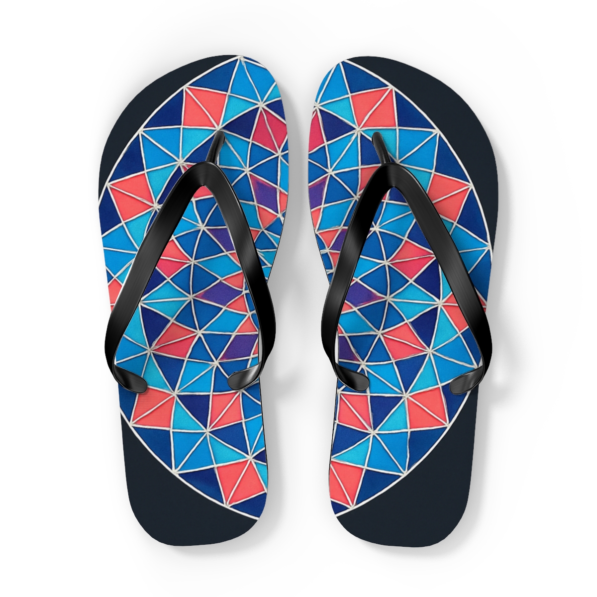 Prismatic Ring Mosaic comfortable casual flip flops