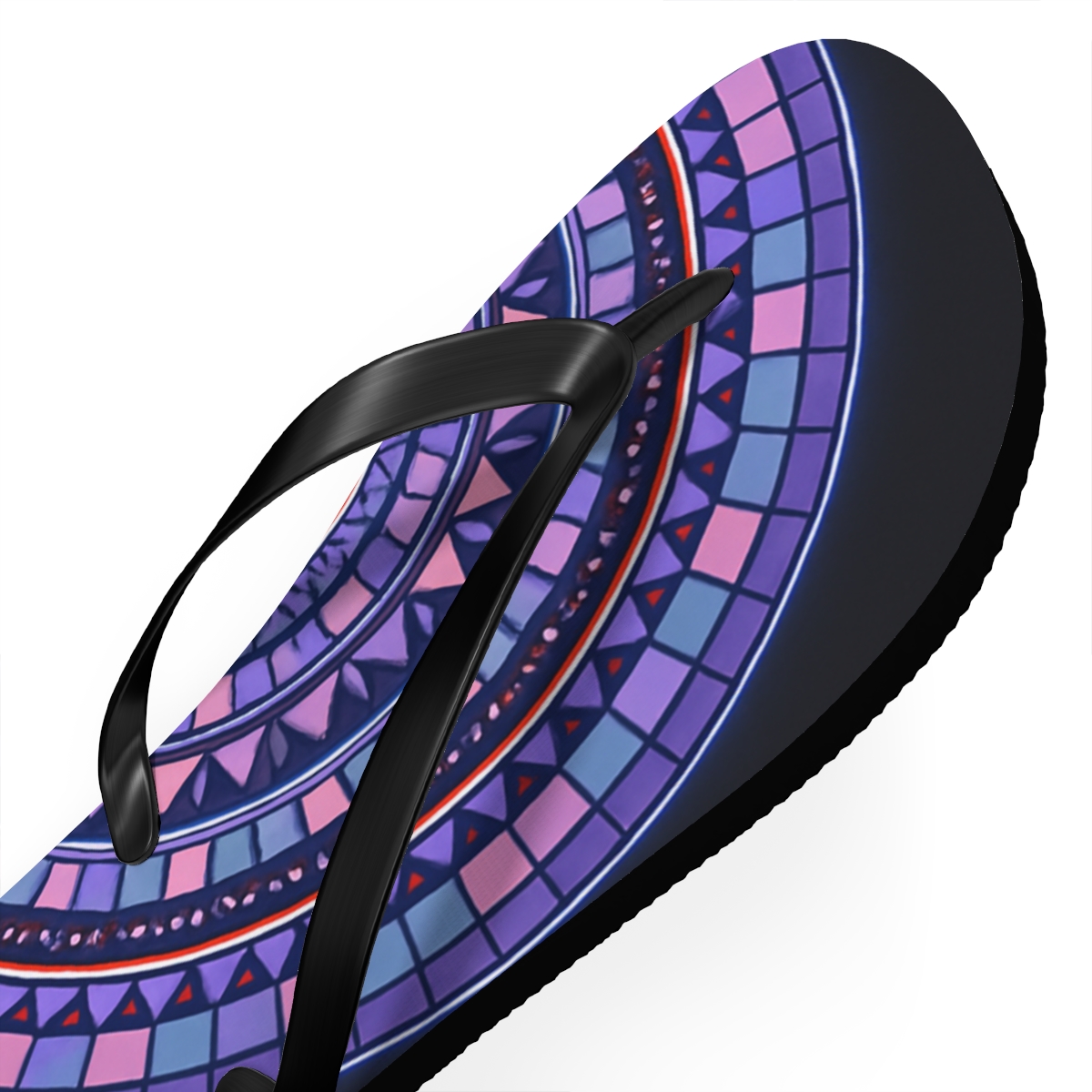 Prismatic Ringburst Cartography designer logo flip flops