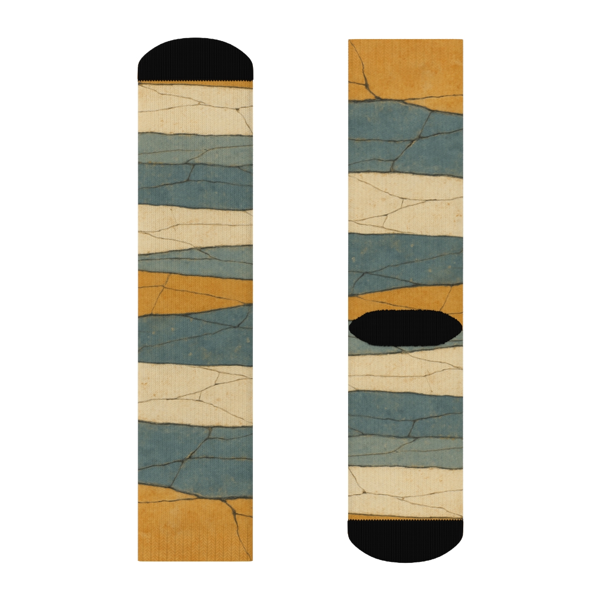 Prismatic Sediment Strata trendy colorful socks