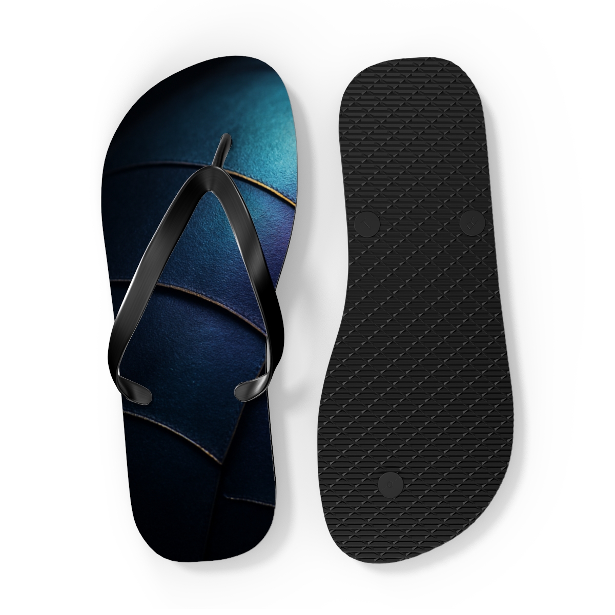 Prismatic Shell Echo Of The Beetle designer logo flip flops