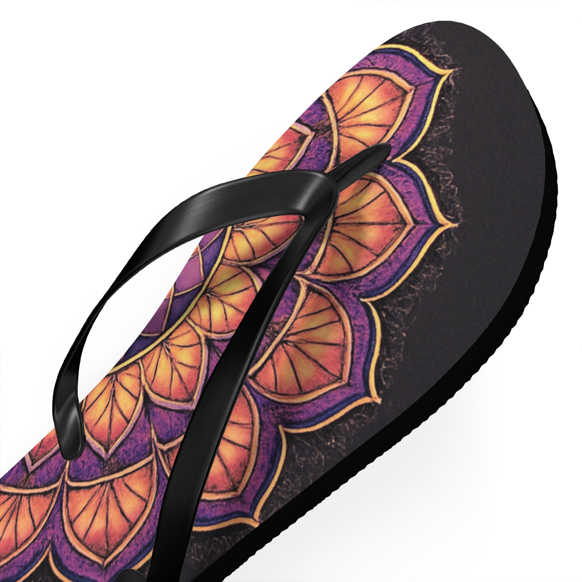 Prismatic Spiral Rosette Array colorful rubber flip flops