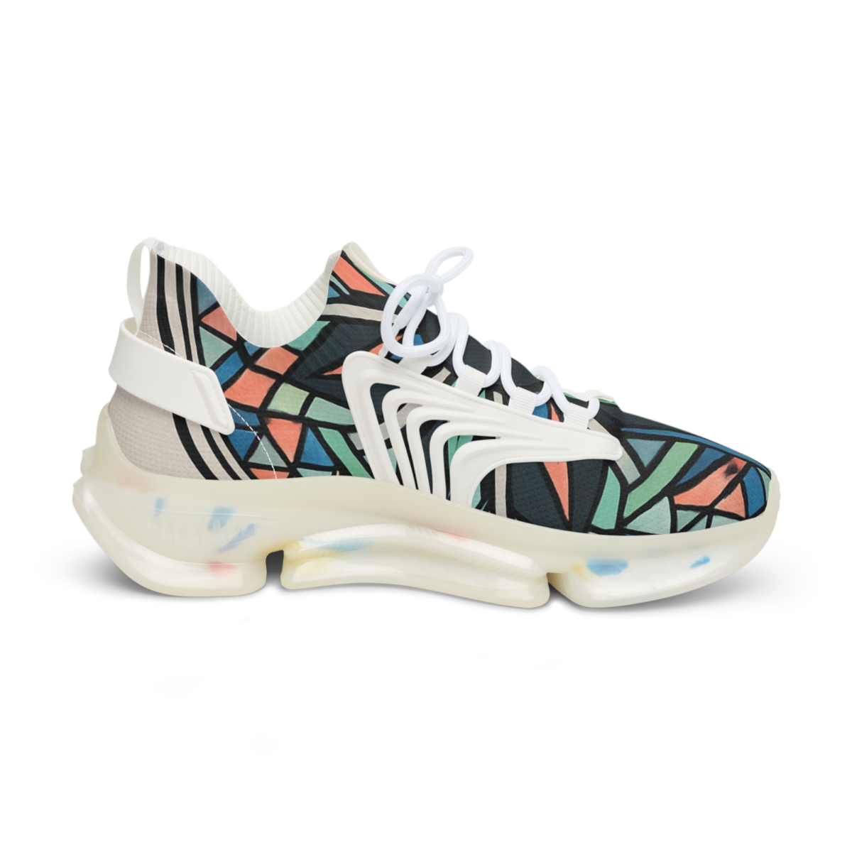 Prismatic Spoke Spiral Medallion personalized athletic sneakers