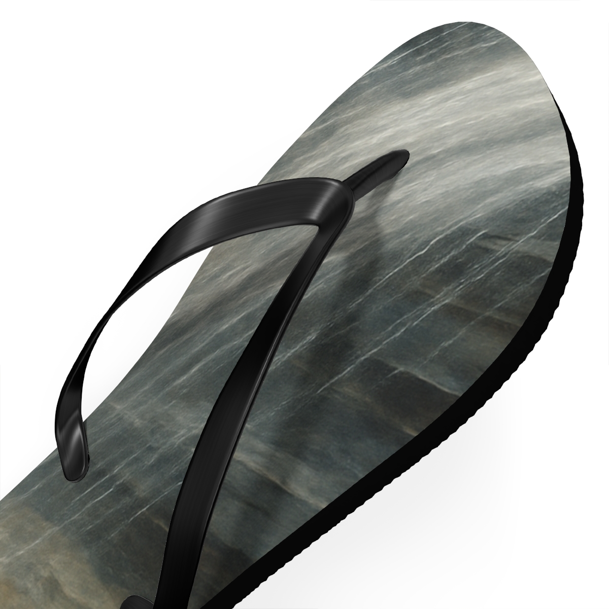 Prismatic Strata Cascade designer logo flip flops