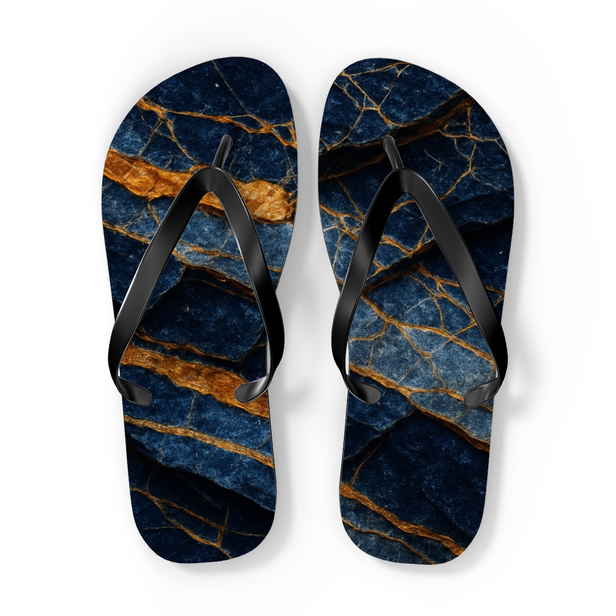 Prismatic Strata Vein Lattice personalized beach flip flops
