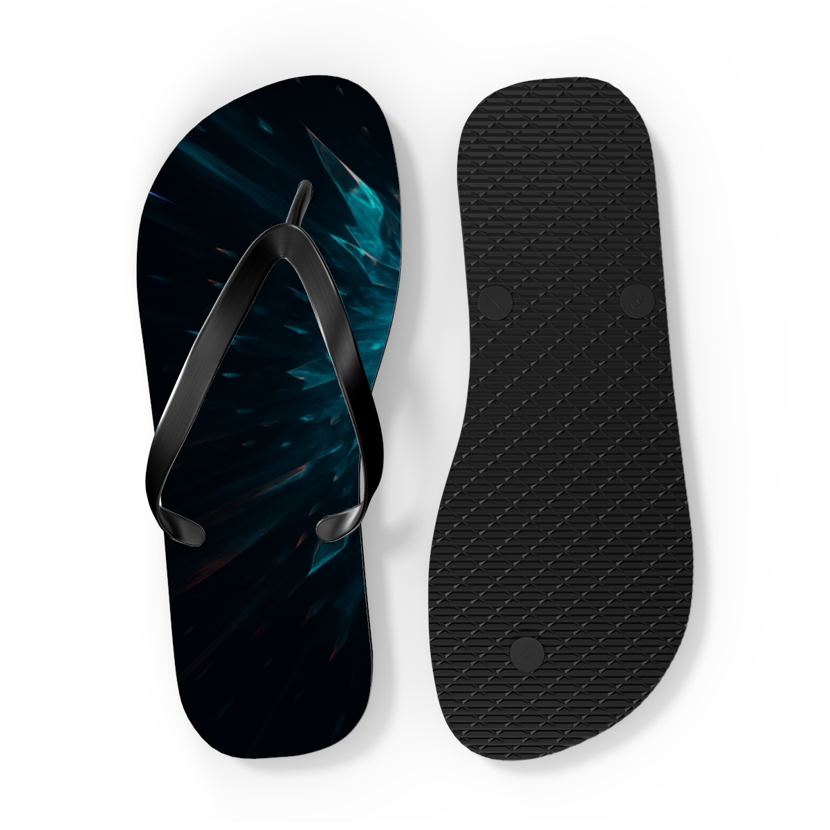 Prismatic Strike Of The Mantis Shrimp trendy printed flip flops