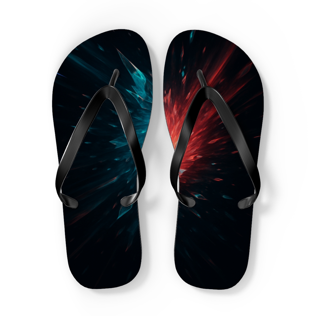 Prismatic Strike Of The Mantis Shrimp trendy printed flip flops