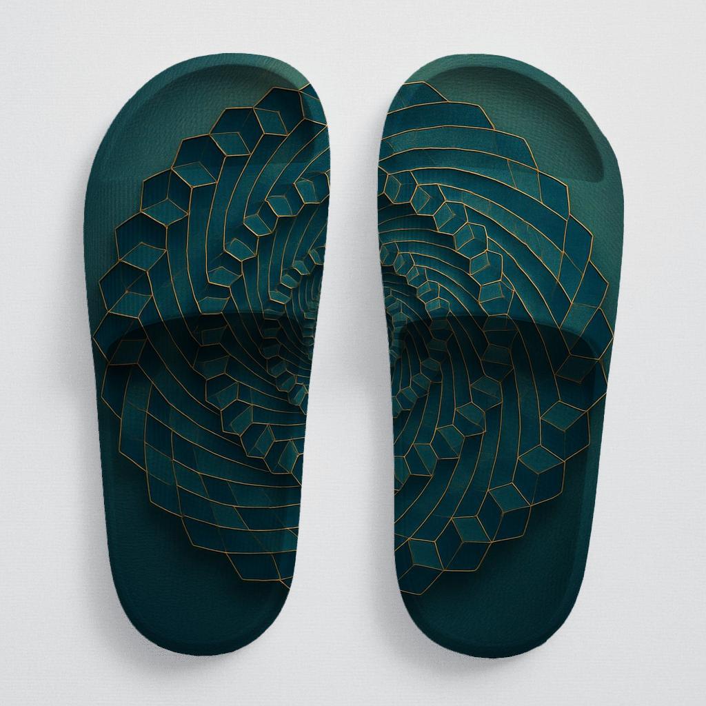 Meditative Aqua Spiral Slides