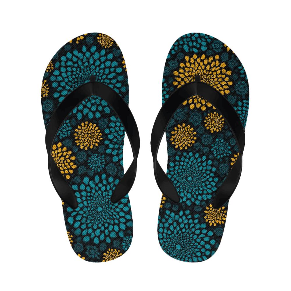 Turquoise Garden Harmony Slippers