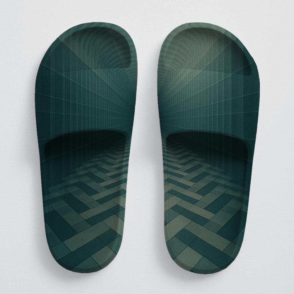 Moiré Corridor Tessellation unique printed slides