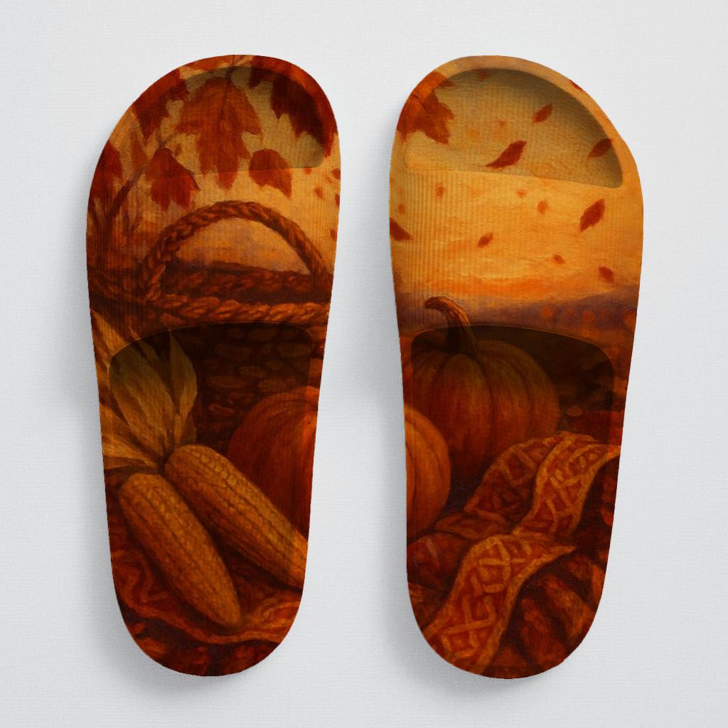 Autumn Harvest Lace trendy summer slides