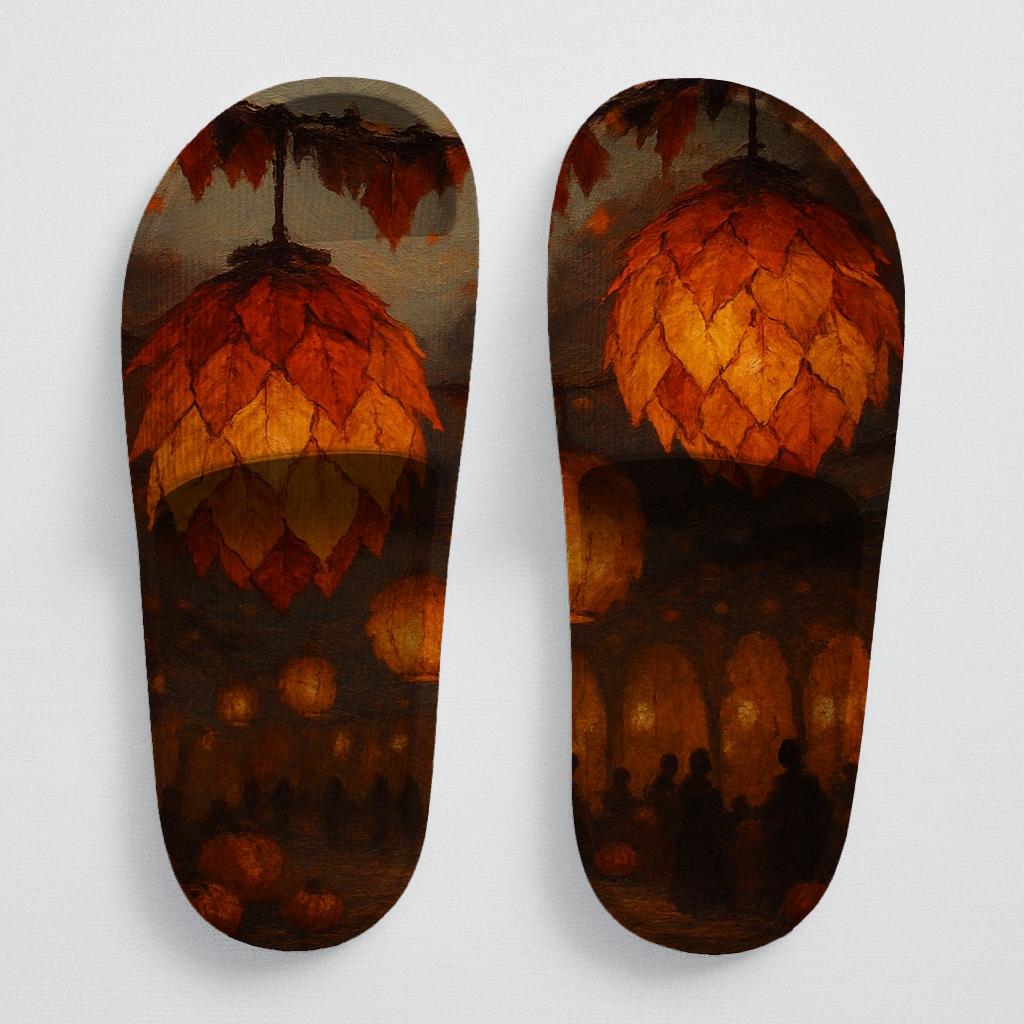 Autumn Lantern Mosaic unique printed slides