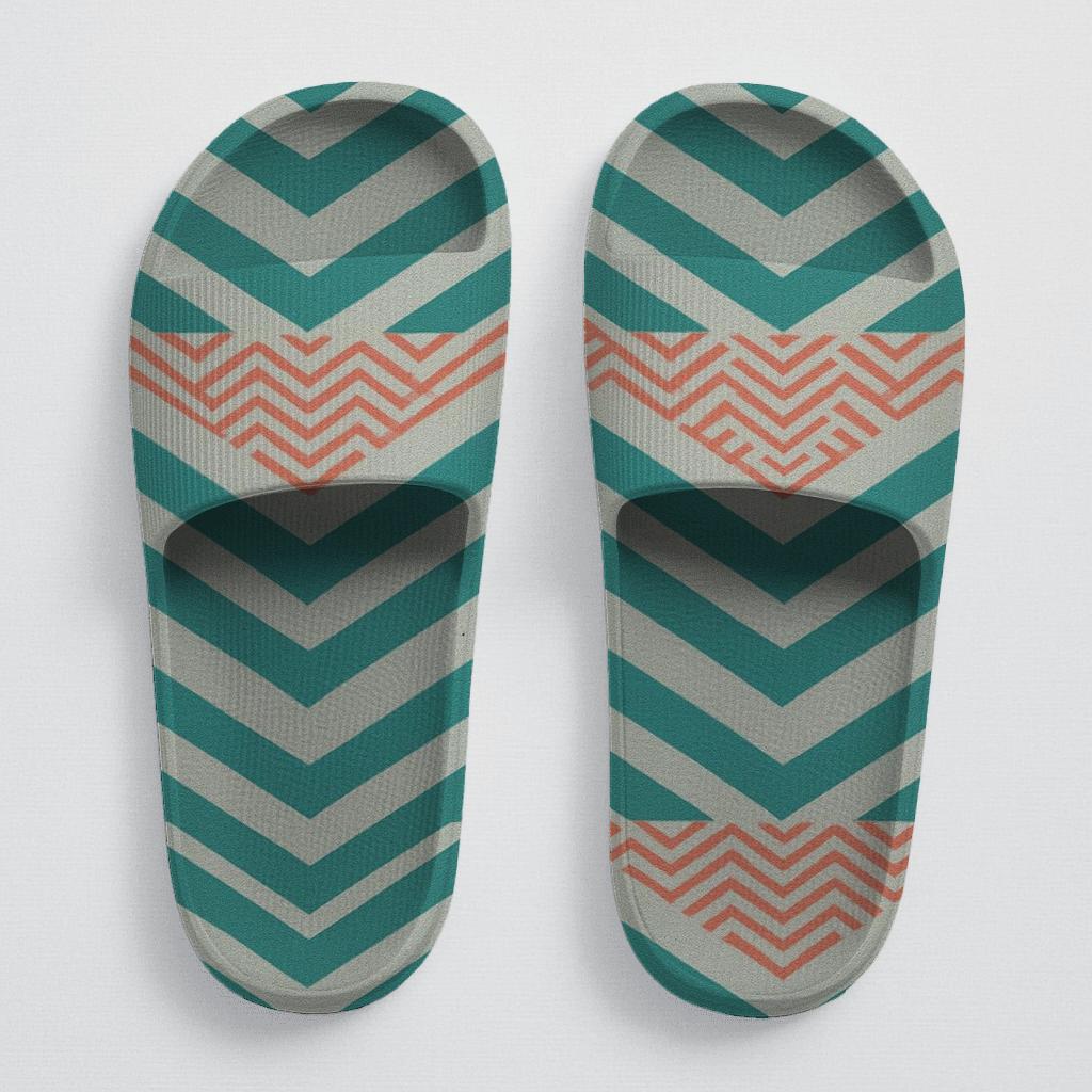 Oscillating Chevron Mosaic trendy summer slides