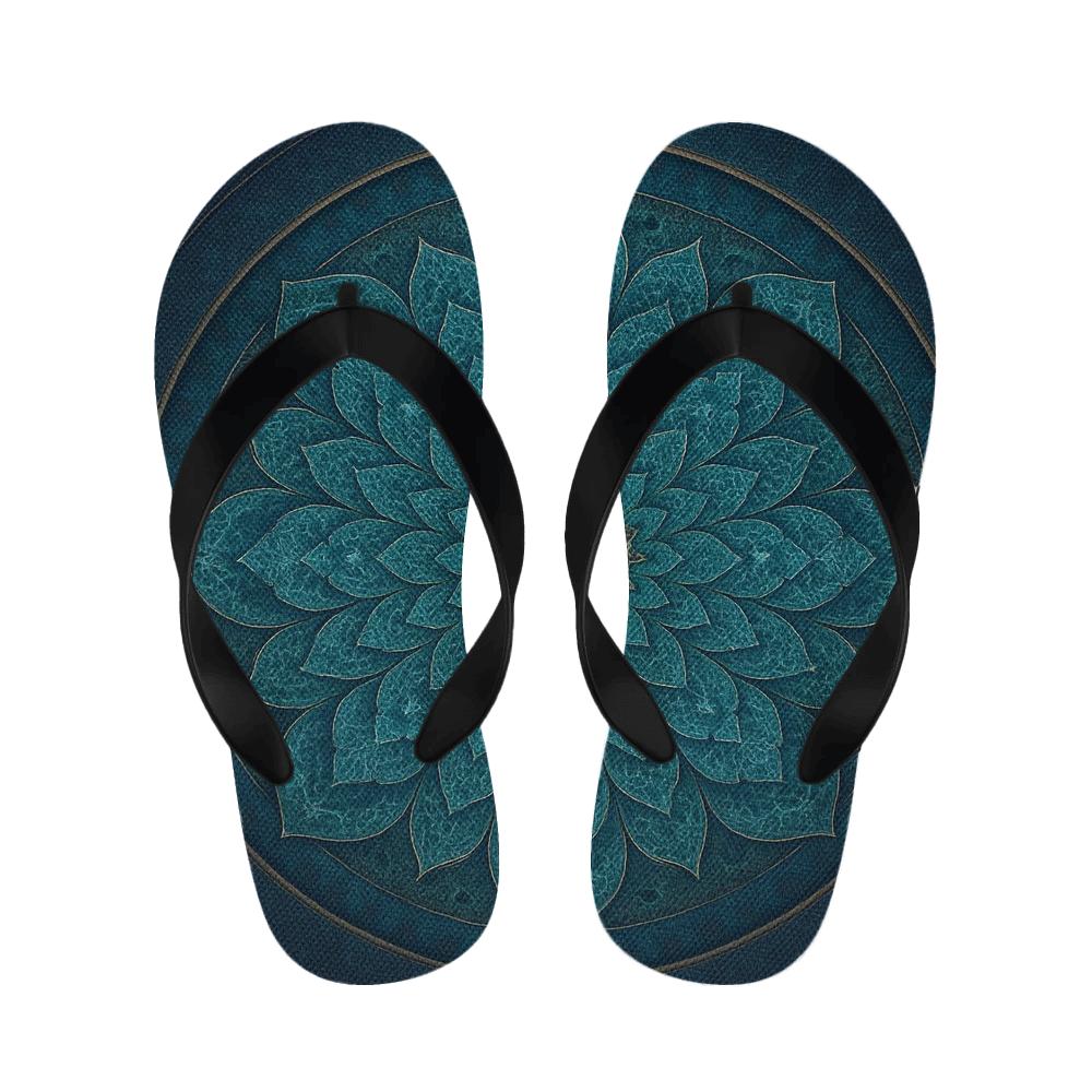 Fractal Petal Convergence personalized cozy slippers