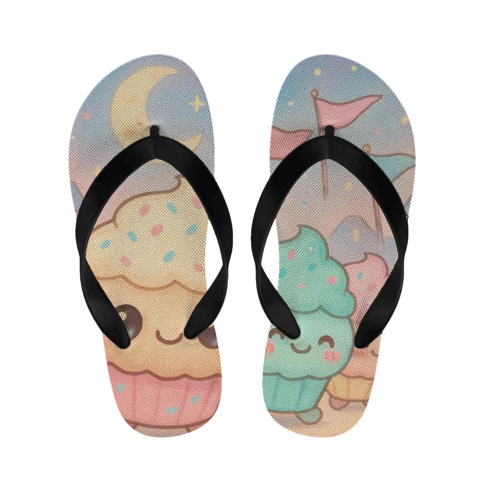 Starlit Cupcake Parade comfortable indoor slippers