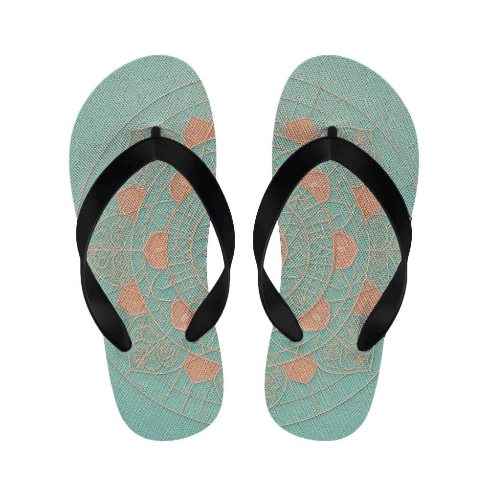 Orbital Filigree Mandala warm fleece slippers