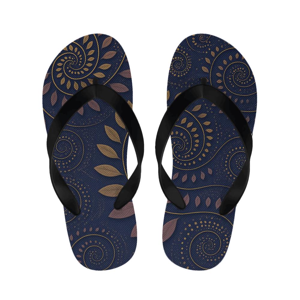 Spiral Petal Mosaic unique printed slipperscustom slippers