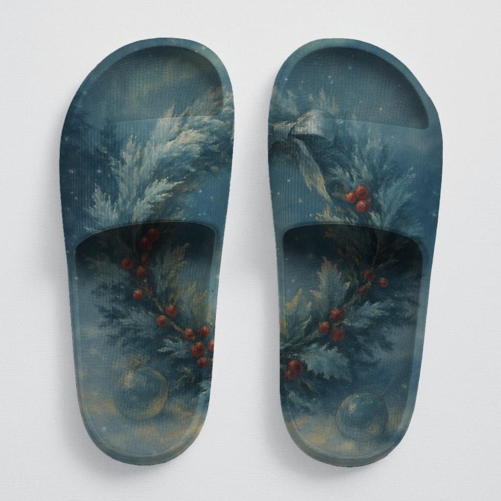 Aurora Winter Wreath unique printed slides