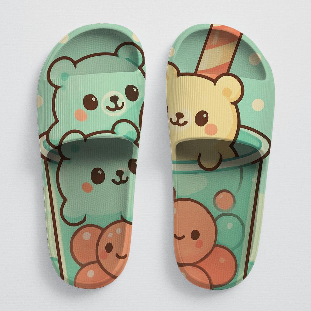 Bubble Tea Bear Parade unique printed slides