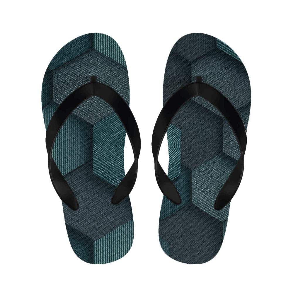 Moire Hex Weave trendy casual slippers