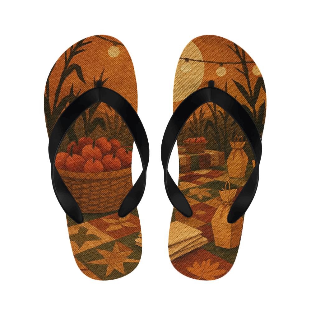 Harvest Moon Patchwork custom slippers