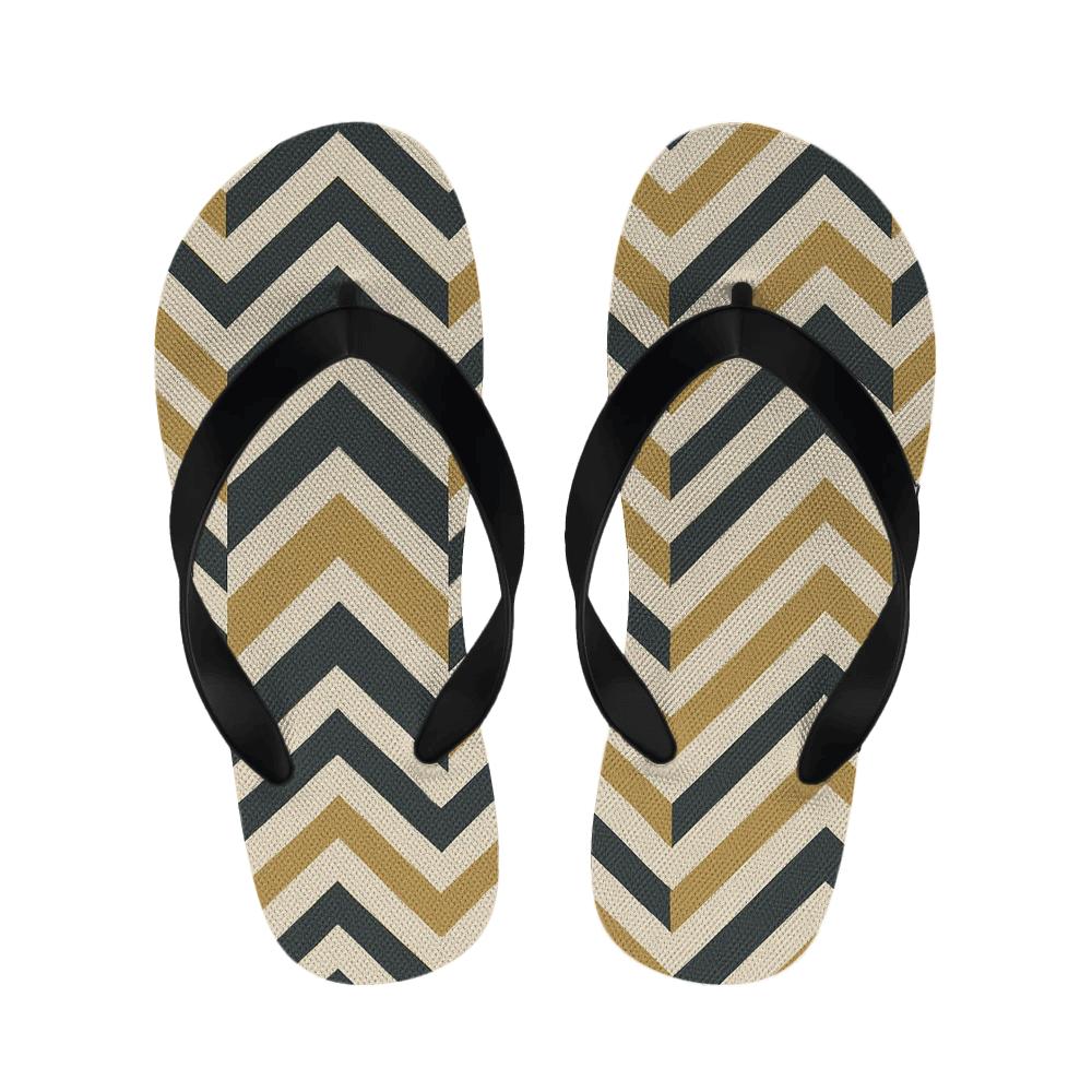 Chevron Step Grid unique printed slipperscustom slippers