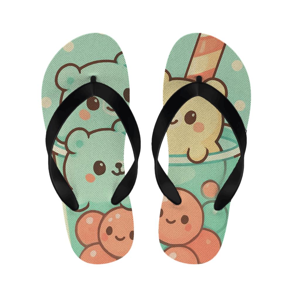 Bubble Tea Bear Parade comfortable indoor slippers