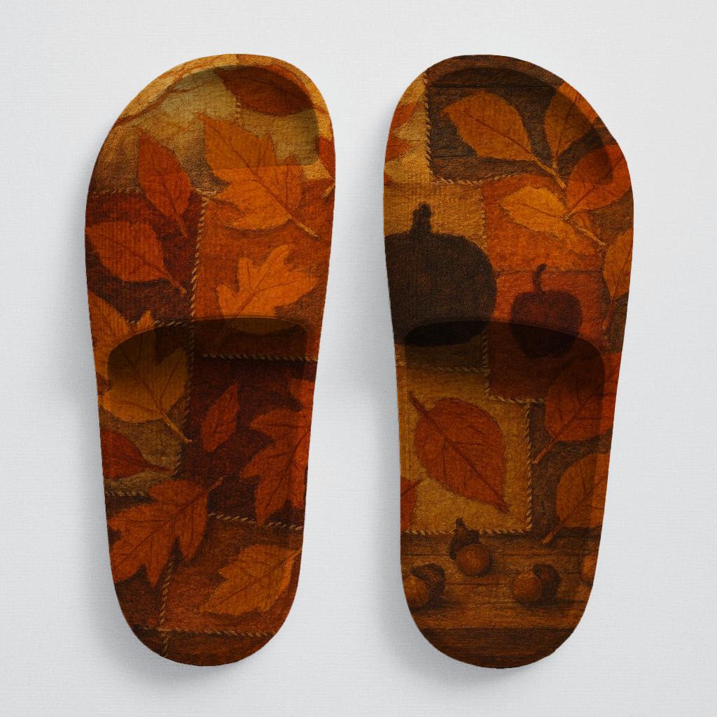 Autumn Equinox Quilt soft footbed slides