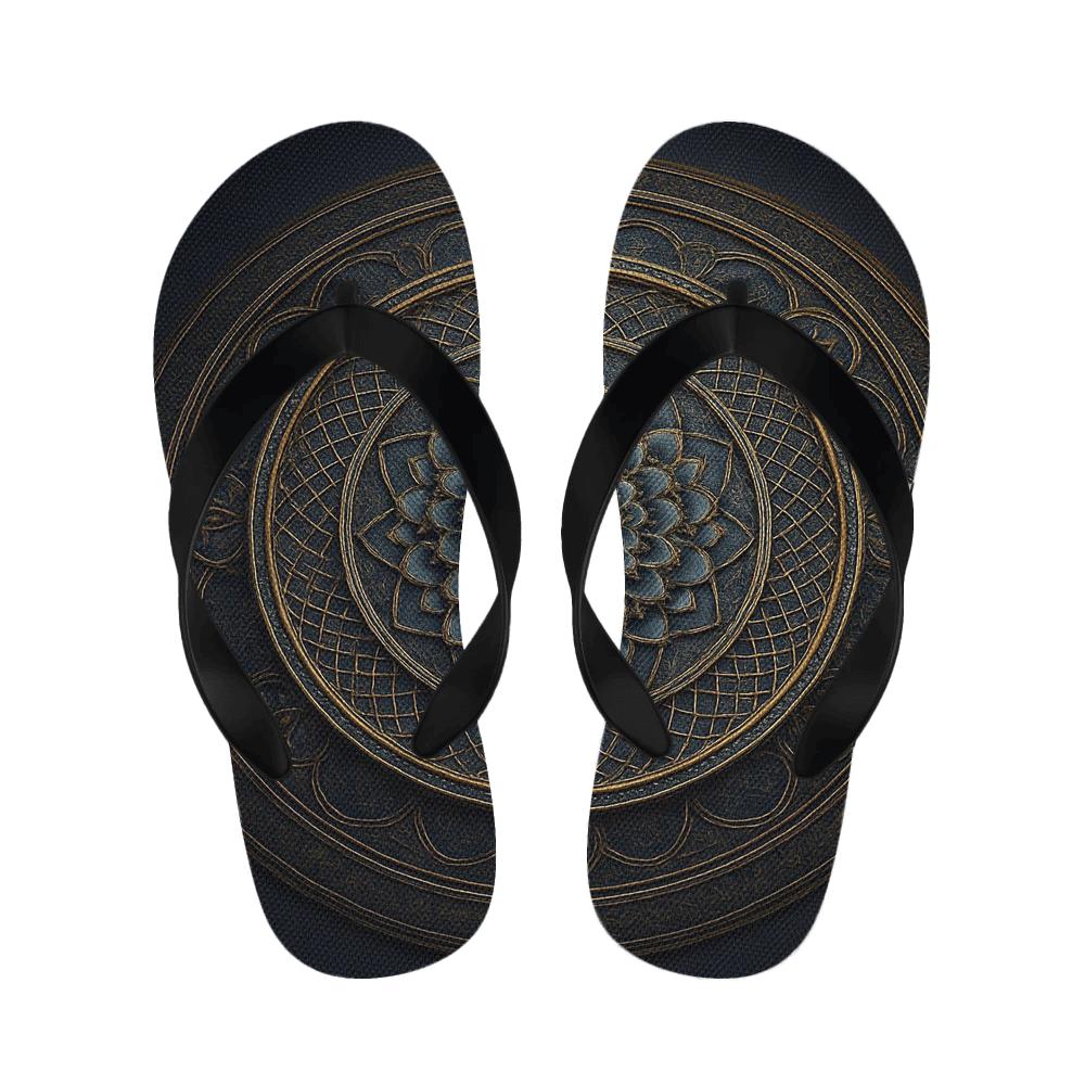 Fractal Orb Weave personalized cozy slippers