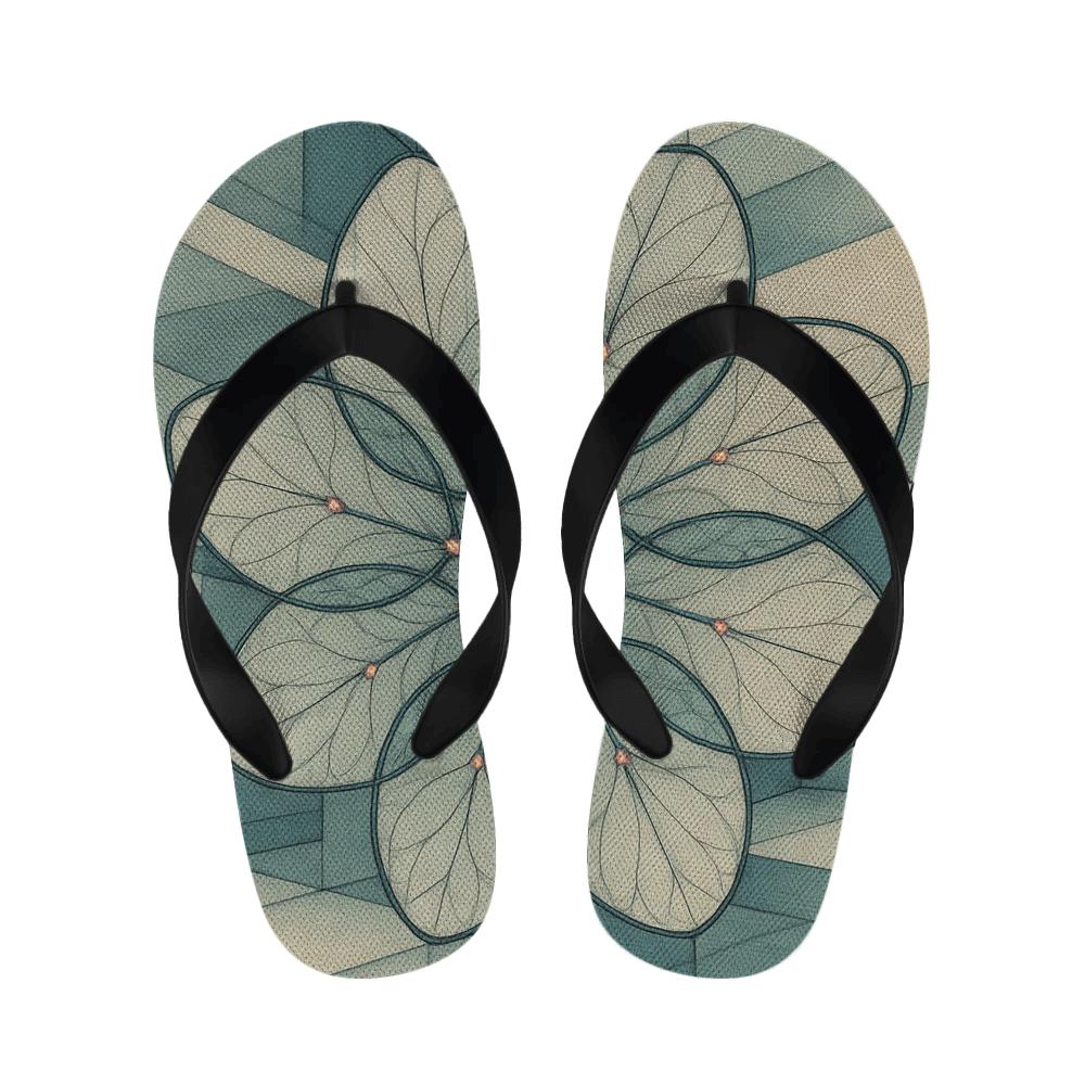 Petal Vein Lattice designer logo slippers