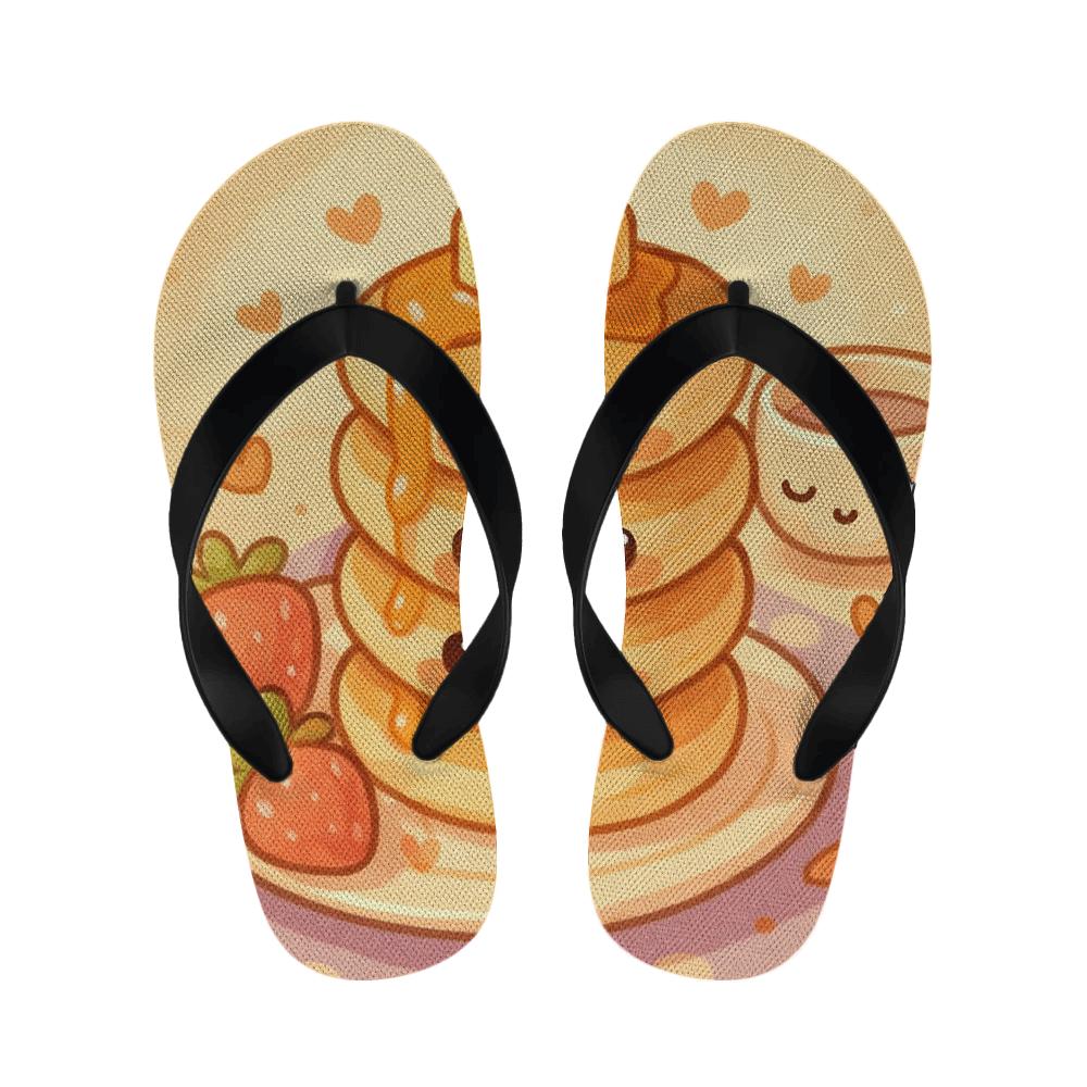 Peony Pancake Pals custom slippers