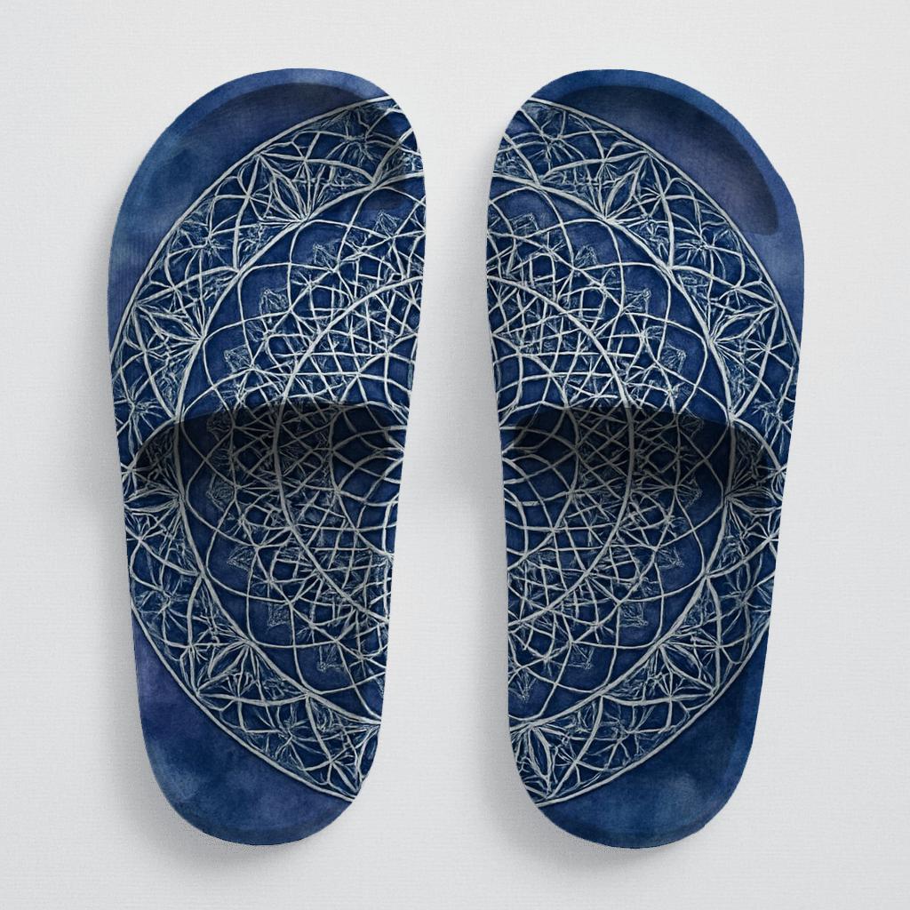 Prismatic Radial Lace trendy summer slides