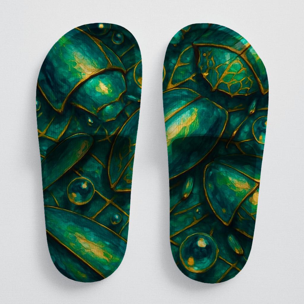 Iridescent Beetle Mosaic unique printed slides