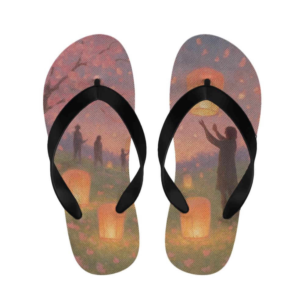 Spring Lantern Meadow designer logo slippers