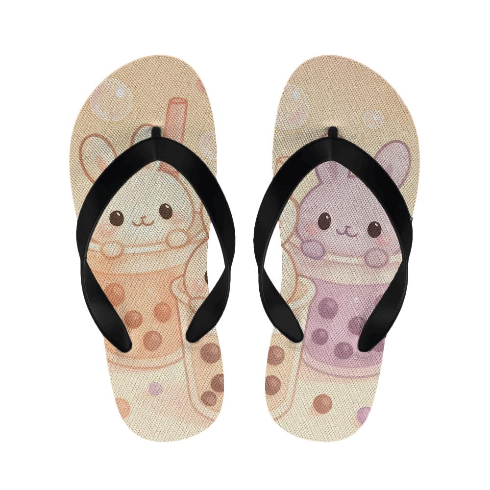 Bubble Tea Bunny Bunch unique printed slipperscustom slippers