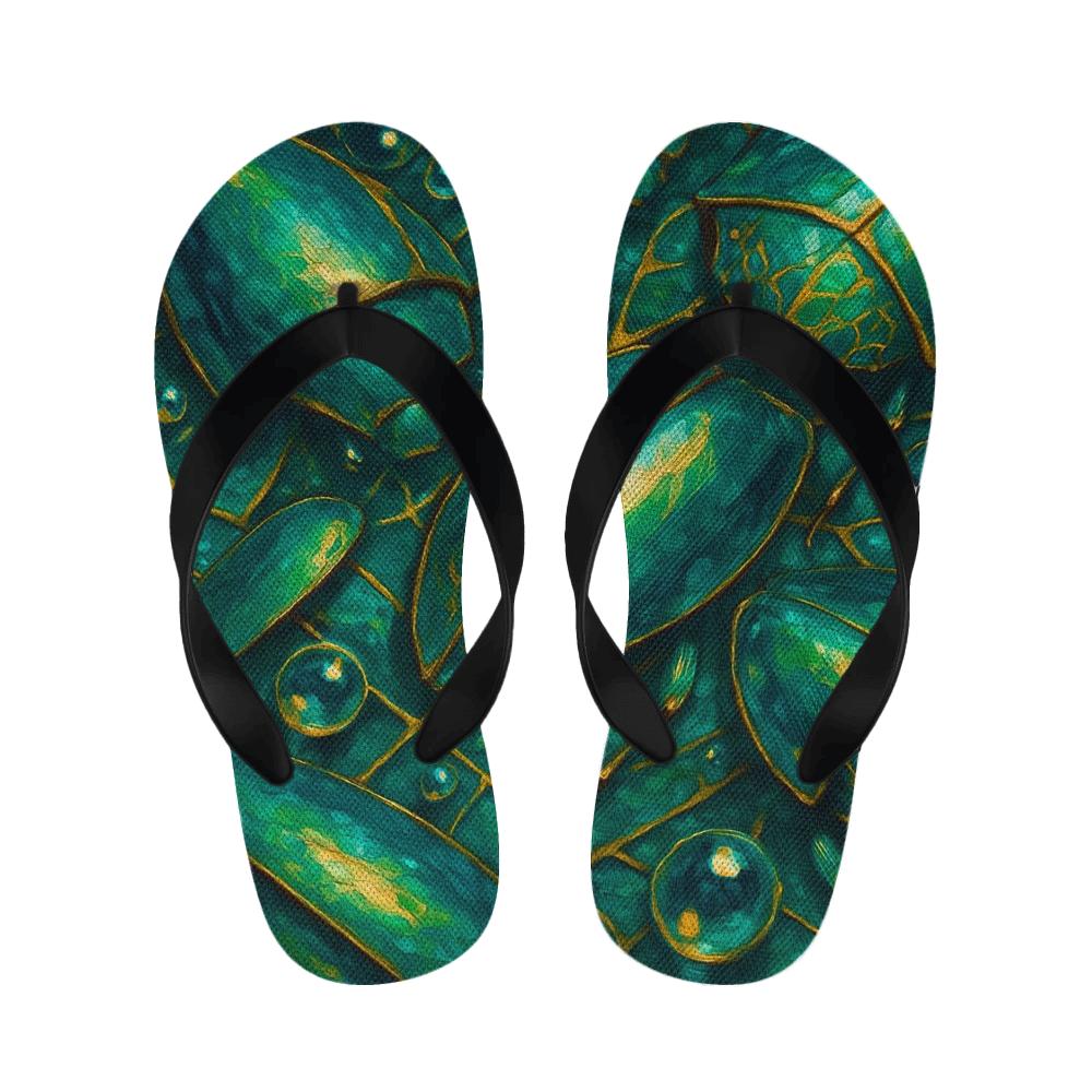 Iridescent Beetle Mosaic soft sole slippers