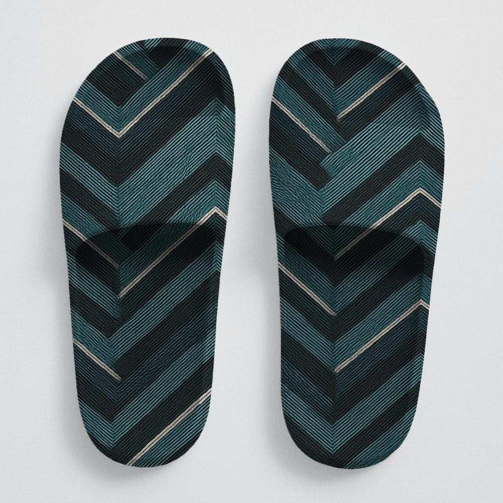 Moire Chevron Tiling comfortable casual slides