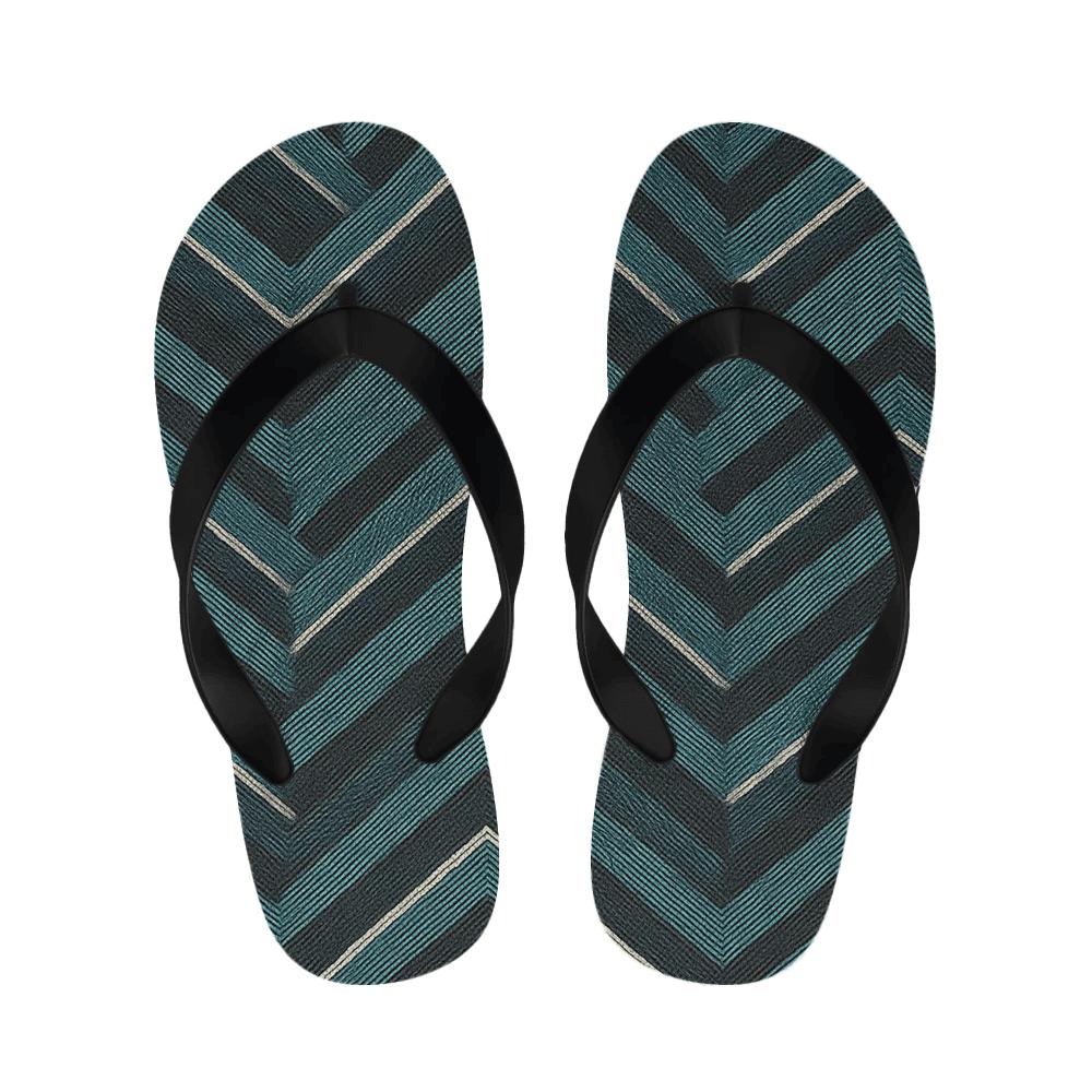 Moire Chevron Tiling soft sole slippers